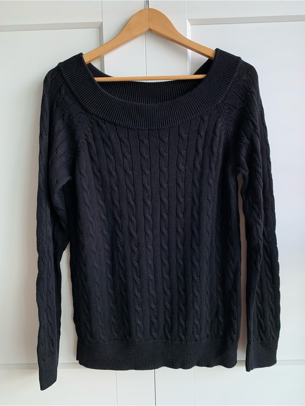 Lauren Ralph Lauren Black Sweater Y2K style Cable Knit Sweater Women’s size XL